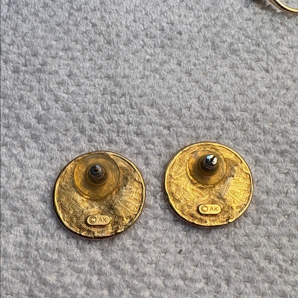 Anne Klein reproduction Carthaginian electrum stater coin earrings - Picture 2 of 5